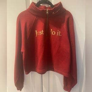 NIKE 1/4 Zip Boxy “Just Do It” Sweatshirt